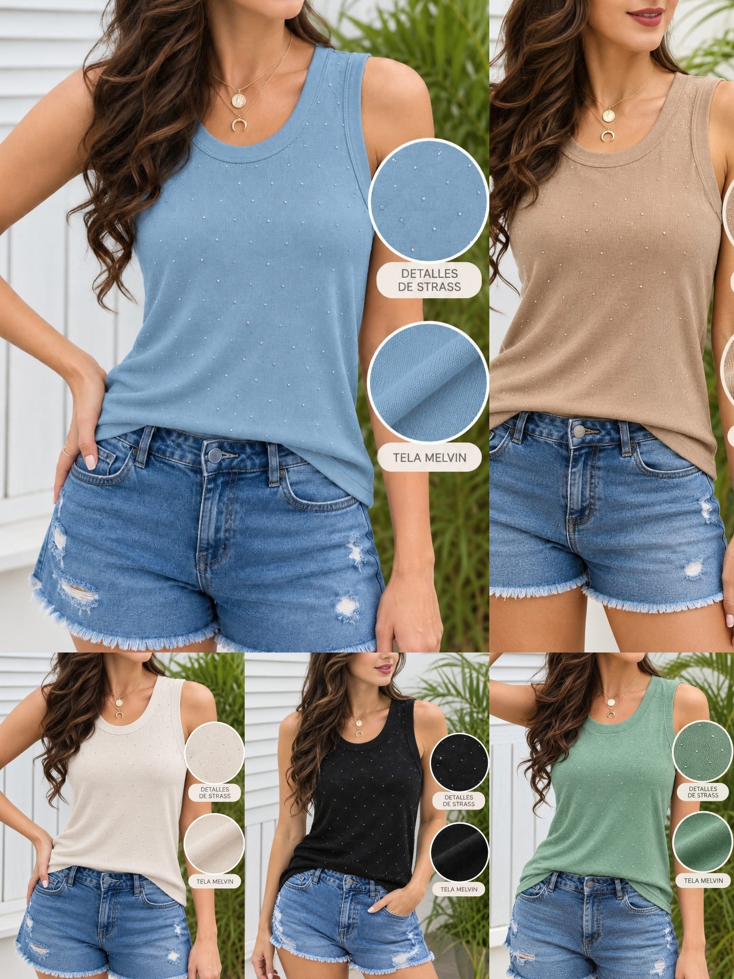 Musculosa Strass - Imagen 3