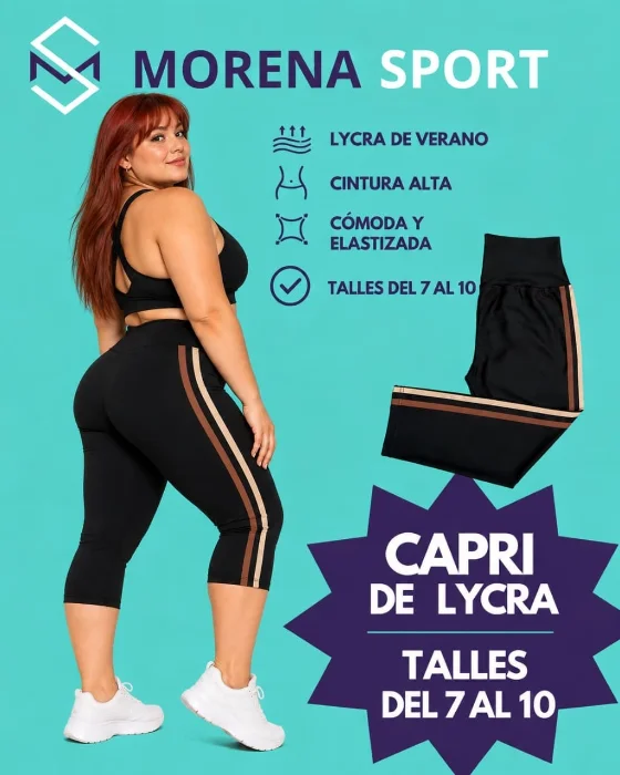 Capri de Lycra  Talles Especiales