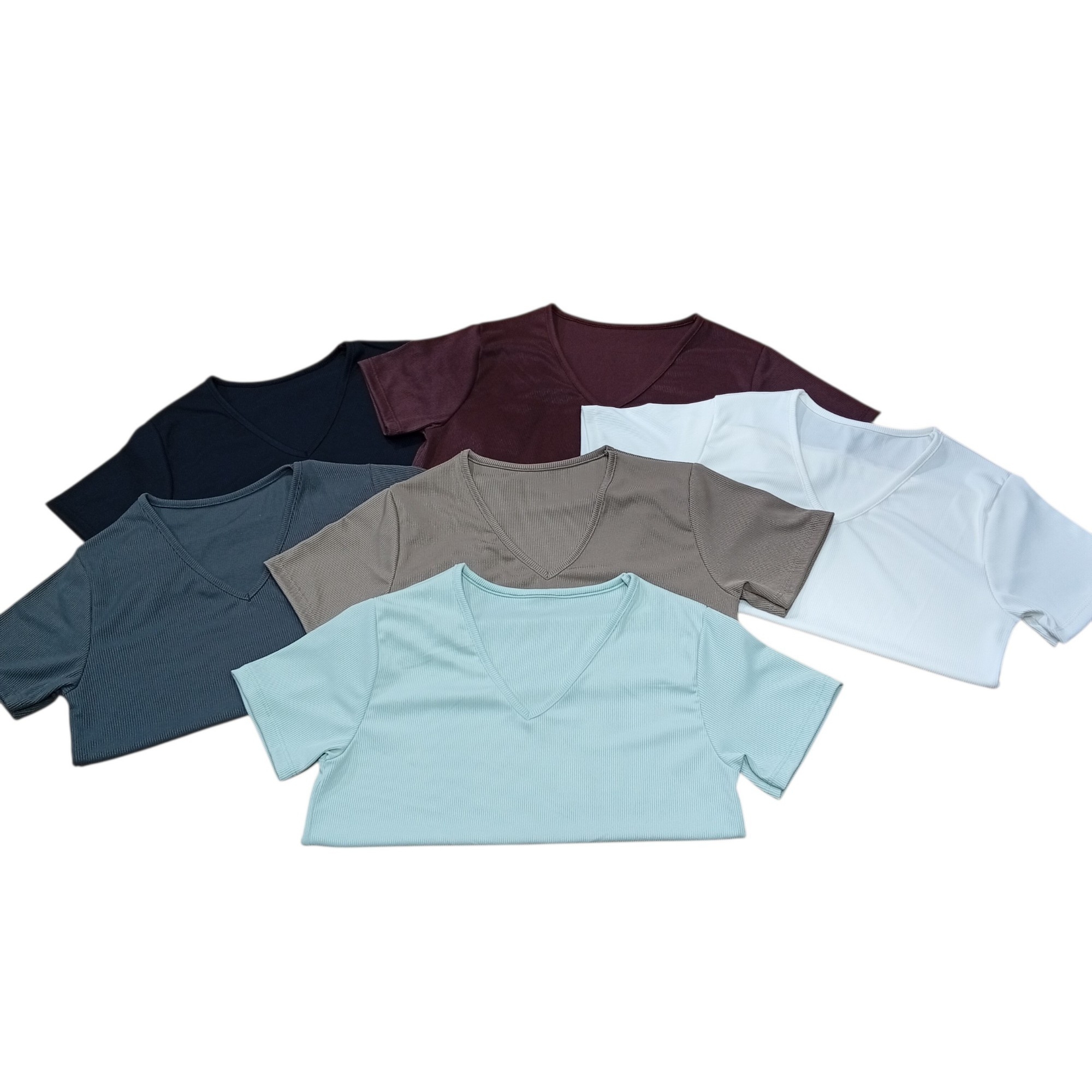 Remeras Básica Cuello V Talle Único M/l - Imagen 2