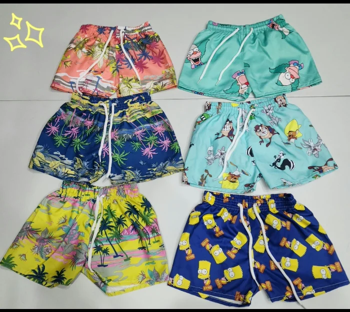 Short Baño Estampado C/suspensor de Bebé