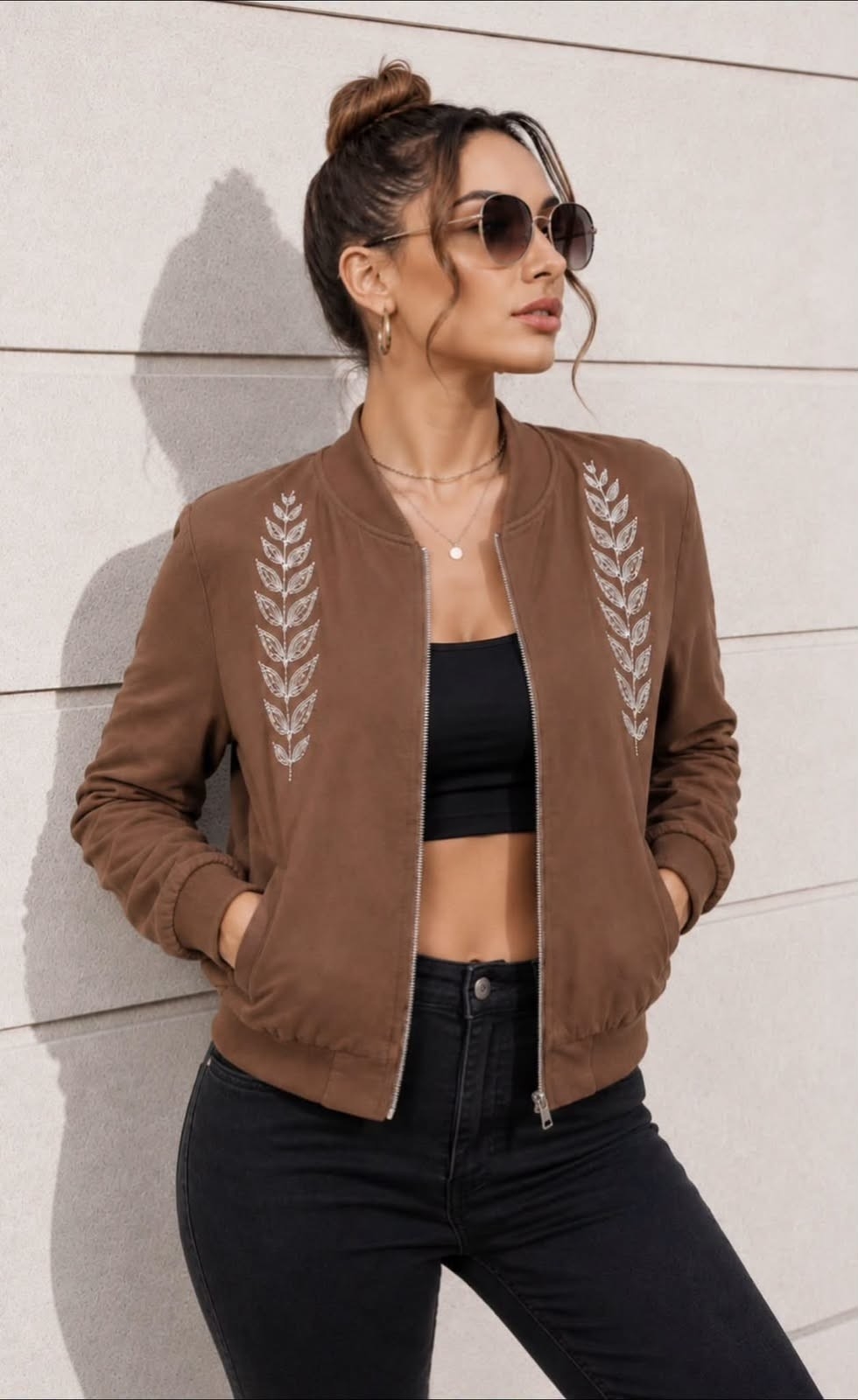 Ca.owra Bomber Strass Espiga - Imagen 3