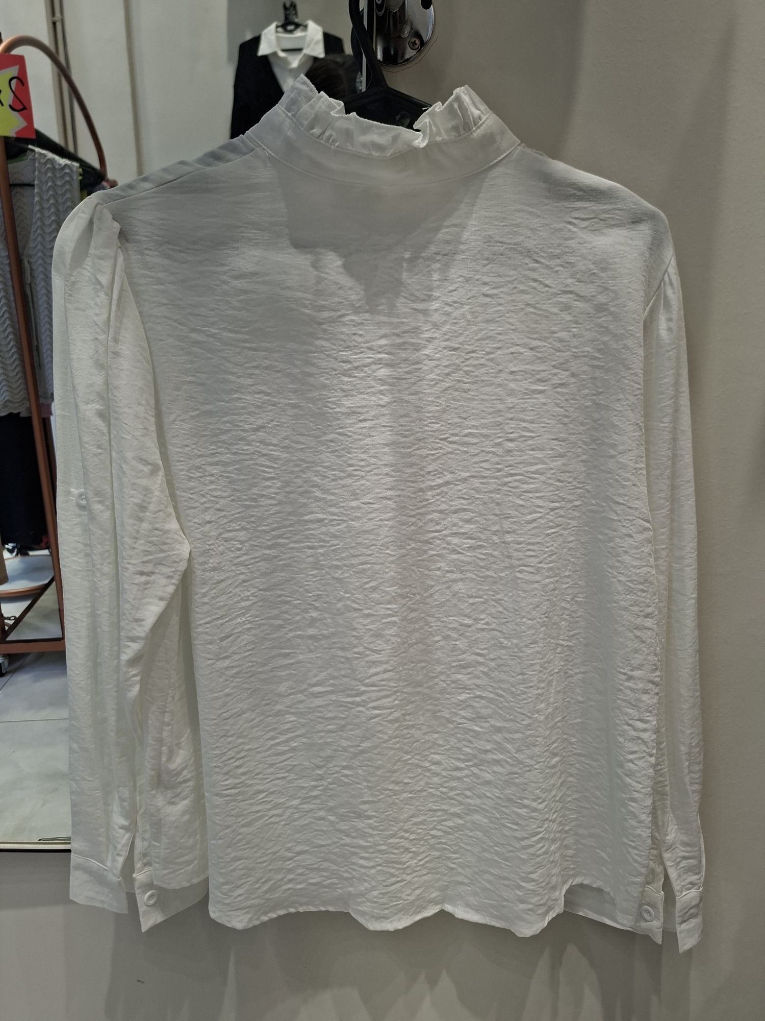 Camisa Cuello Chino Volados 05 Importada Manga Larga - Imagen 3