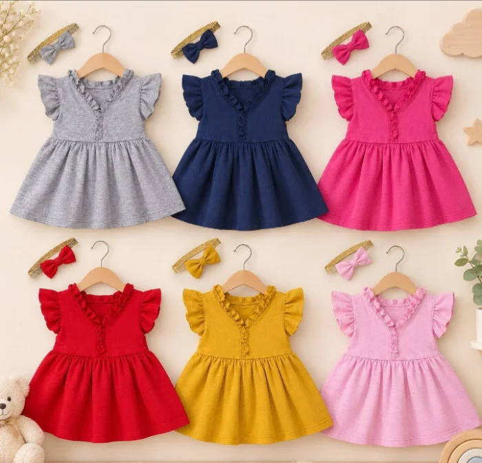 Vestido Algodon con Vincha