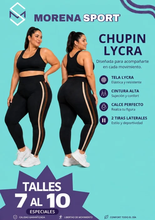 Calza Chupín Lycra Tiras Especiales