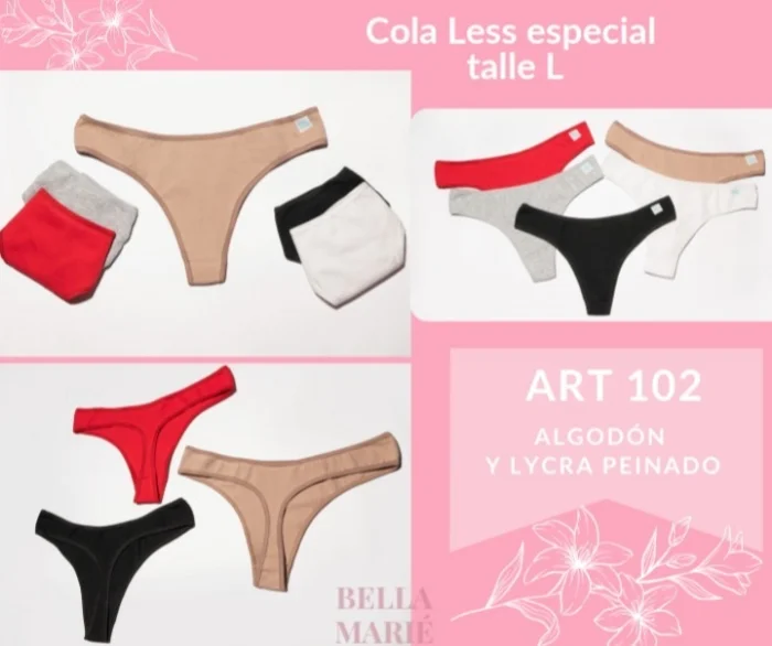 Colaless Talle L Algodón Liso Bella Marie