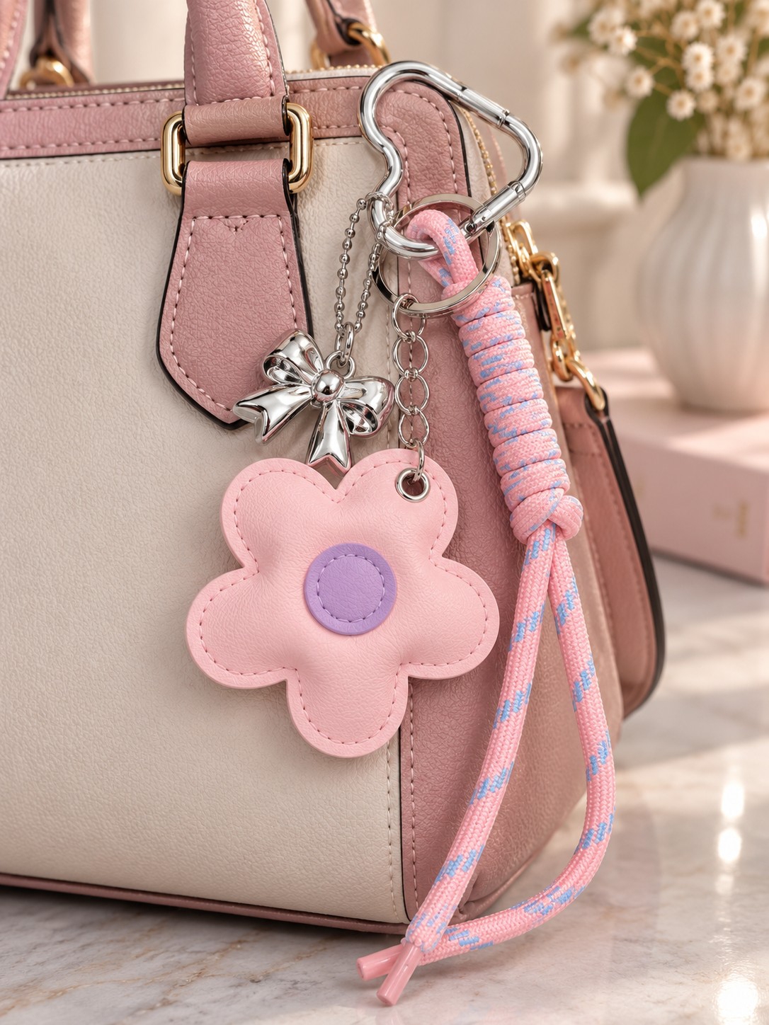 Llaveros Charms Colgante Flor - Imagen 3