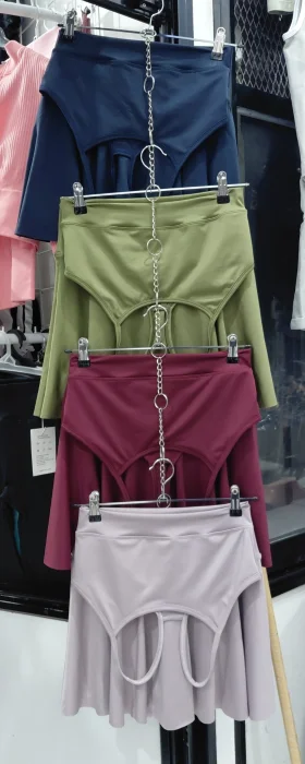 Conjunto Shot Pollera y Top Tiro Fino de Lycra