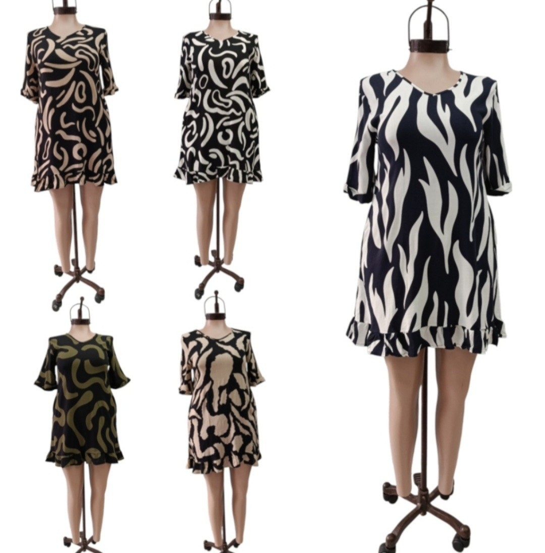 Vestidos Cortos Lino Expandez Talles Grandes - Imagen 2