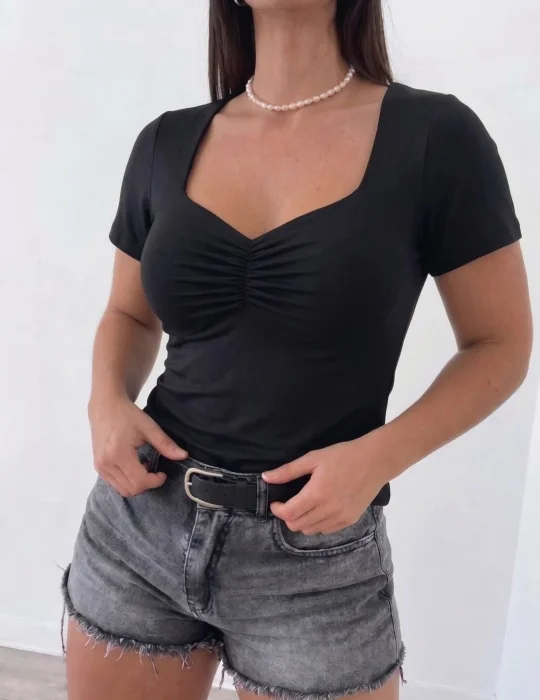 Remera Frunce de Modal Soft