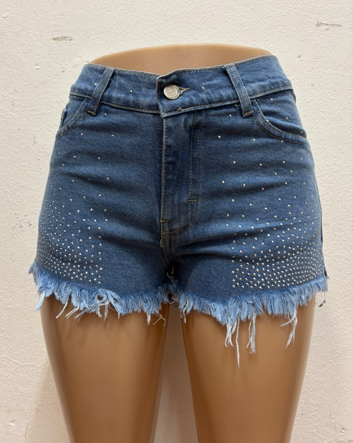 Short Elastizado con Brillos y Flecos - Imagen 2