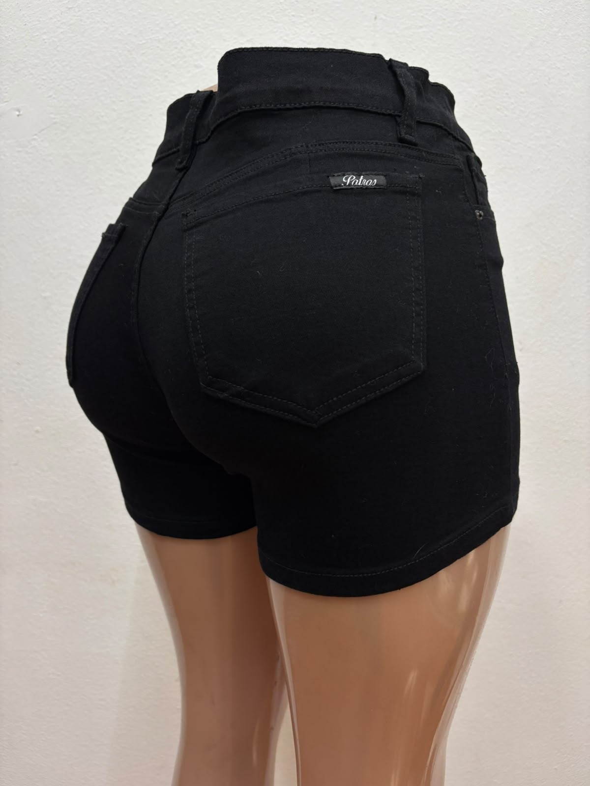 Short Negro Elastizado Liso - Imagen 2