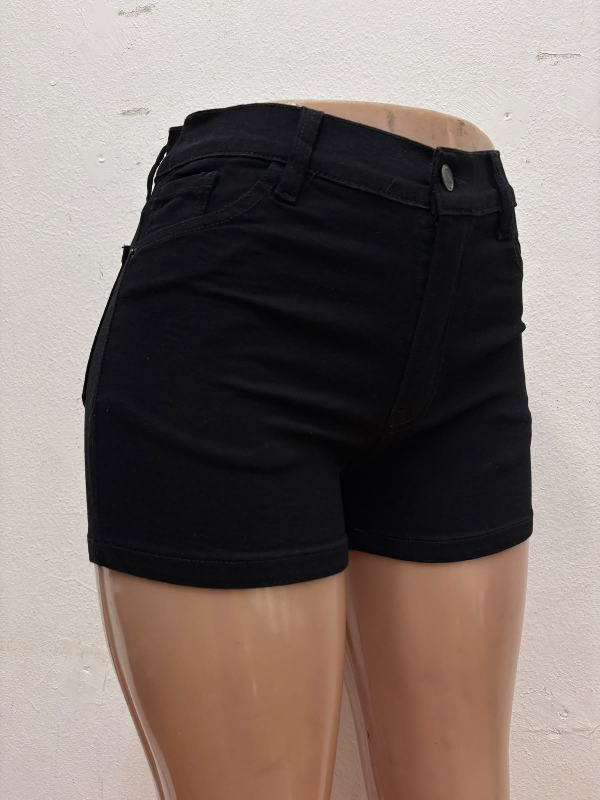 Short Negro Elastizado Liso - Imagen 3