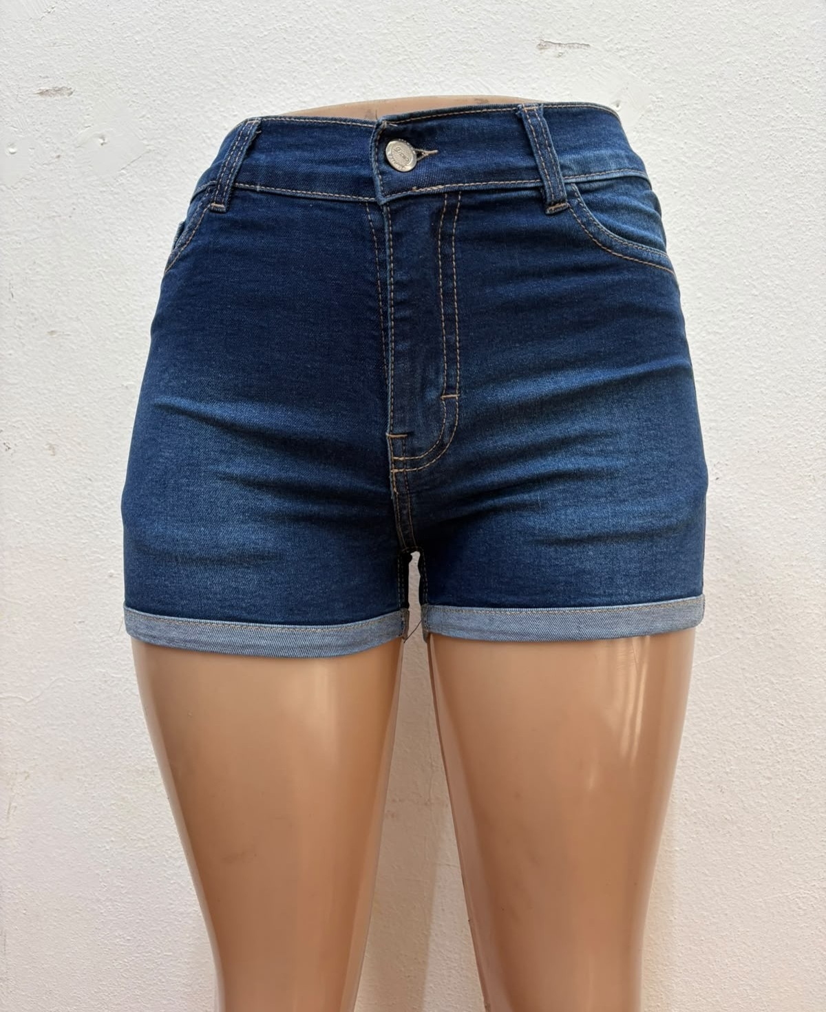 Short Elastizado Azul Localizado - Imagen 2