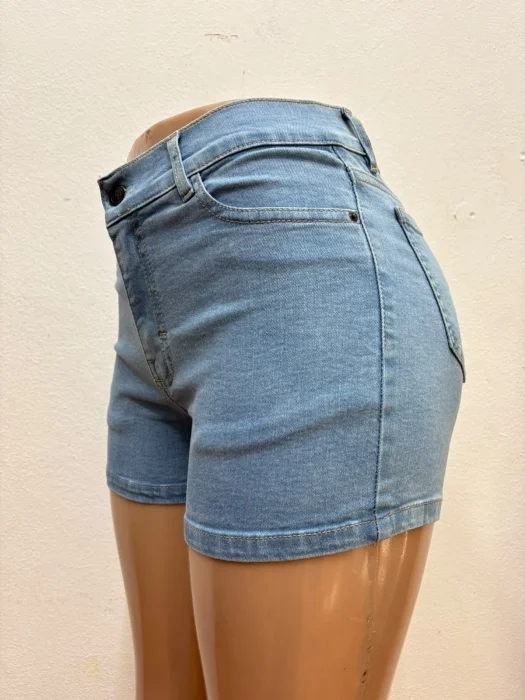 Short Elastizado Celeste Entero