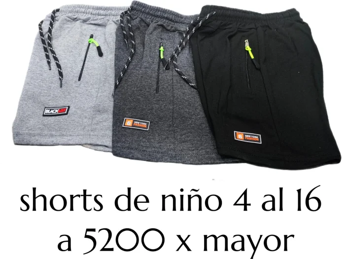 Shorts de Niño con Cierre