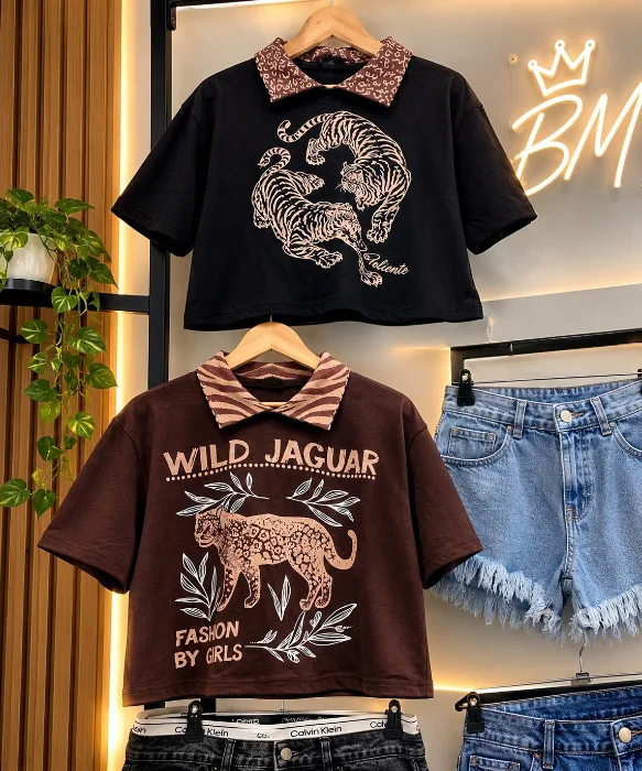 Remera Cuello Tejido