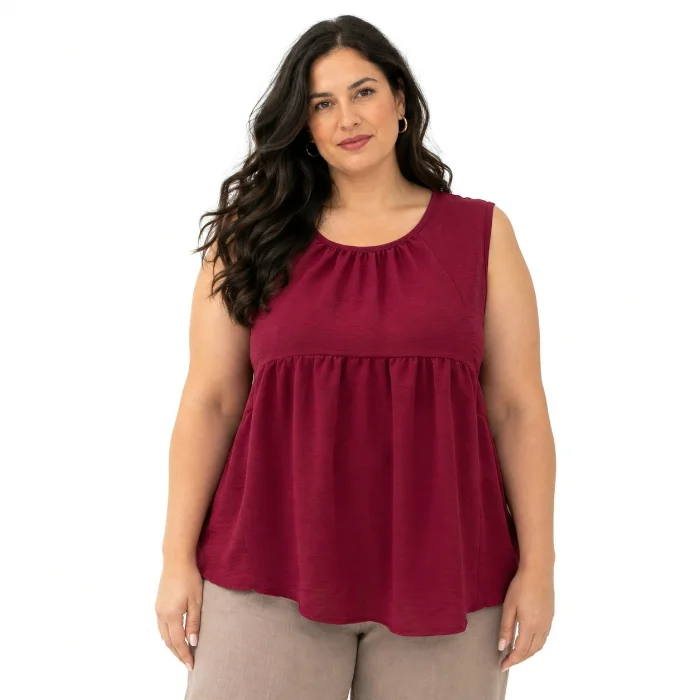 Musculosa de Cey con Recortes y Frunces