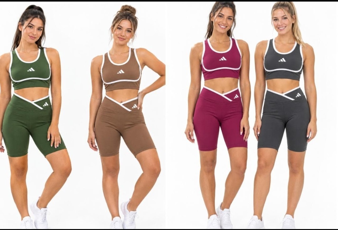 Conjunto Top + Biker Lycra 40 Cintura Cruzada - Imagen 2