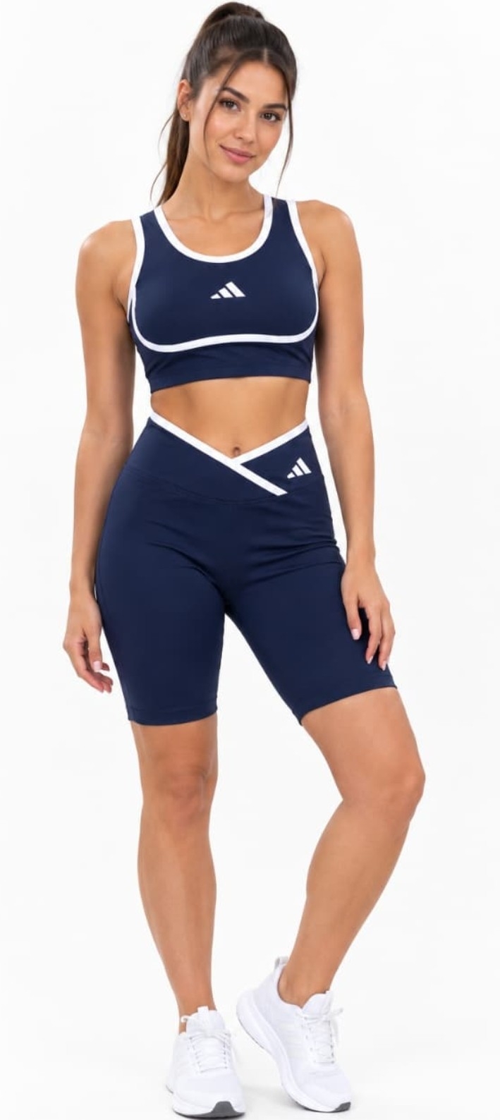 Conjunto Top + Biker Lycra 40 Cintura Cruzada - Imagen 4