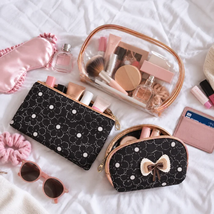 Neceser  Porta Cosmeticos Set de 3 Piezas Moñito