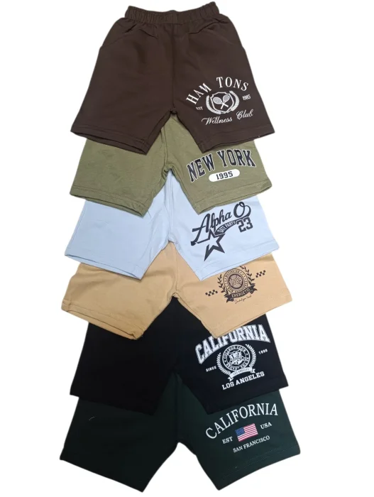 Shorts Niños Rústico con Letras