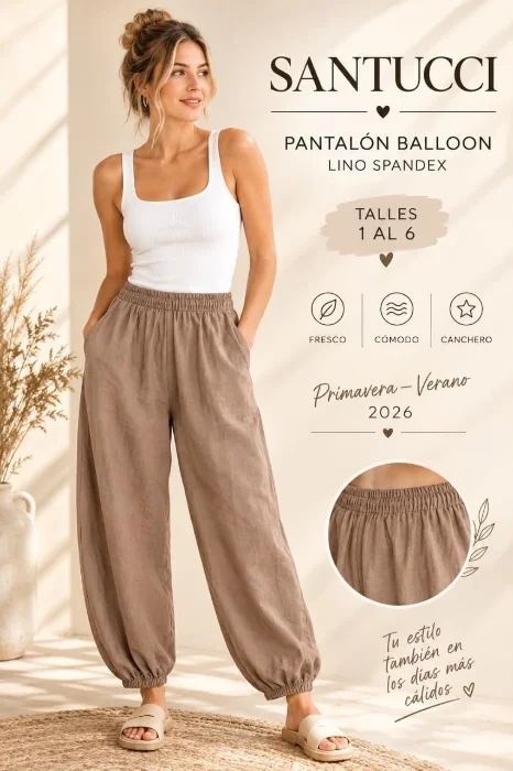 Pantalon Lino Mujer