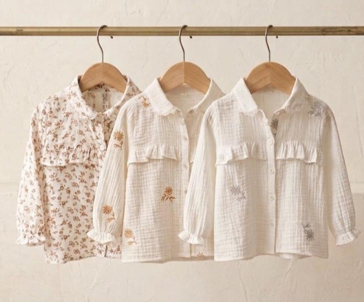 Camisa Beba Coton  2a4 - Imagen 2