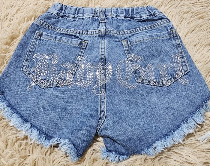 Short Playero de Nena con Brillos Strass
