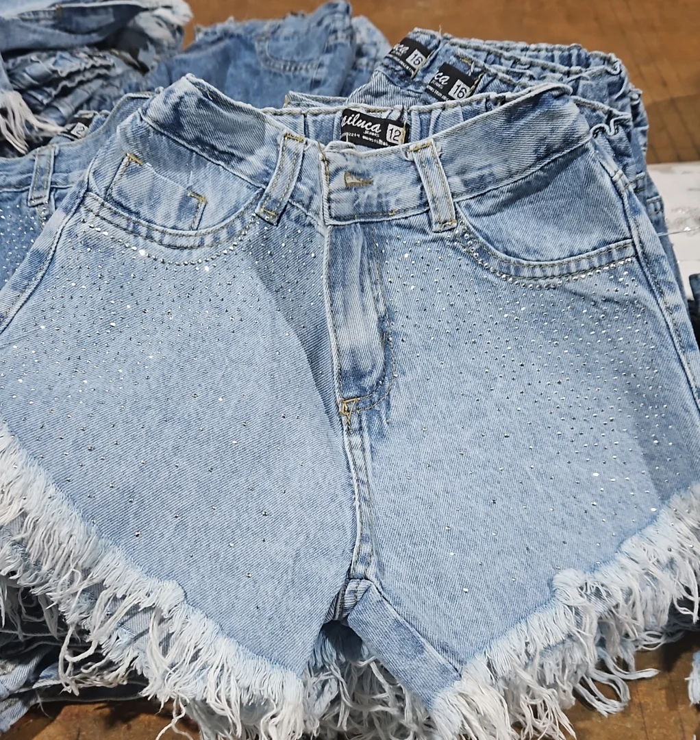 Short Playero de Nena con Brillos Strass - Imagen 3