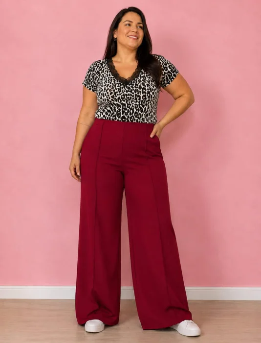 Palazzo Scuba Crep Talle Especial Mujer Verano Dama Pantalón Jogging Calza