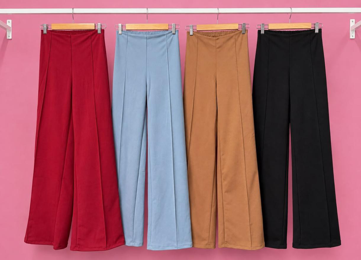 Palazzo Scuba Crep Talle Especial Mujer Verano Dama Pantalón Jogging Calza - Imagen 2