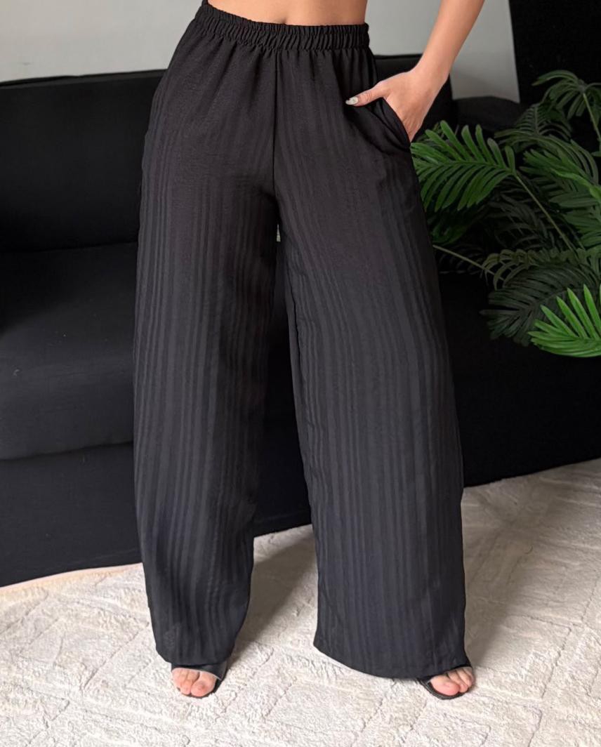Palazzo Polina Tramada Talle Especial Mujer Verano Dama Pantalón Jogging Calza - Imagen 1