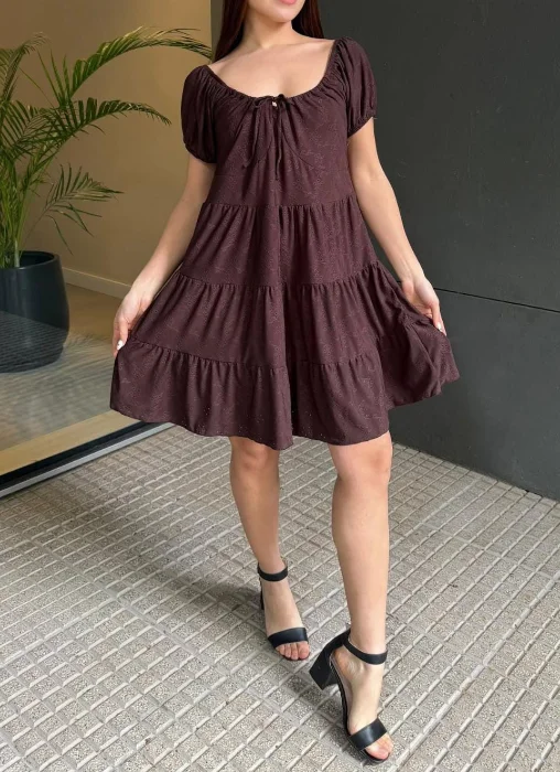 Vestido Brodery Mujer Verano Pollera Músculosa Remera Remeron Top Camisa Camiseta
