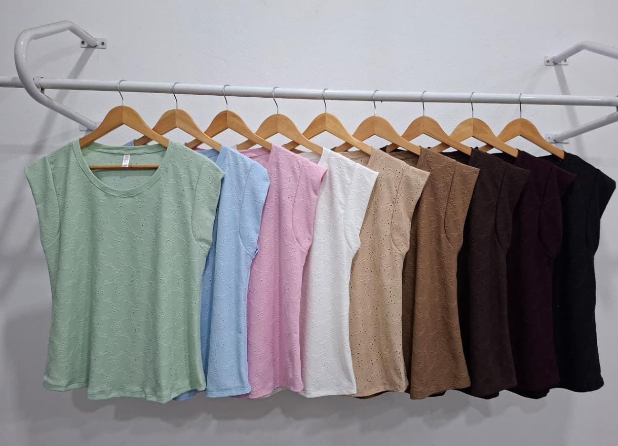 Remera Broderi Mujer Verano Dama Camisa Camiseta Remeron Top Manga Corta - Imagen 1