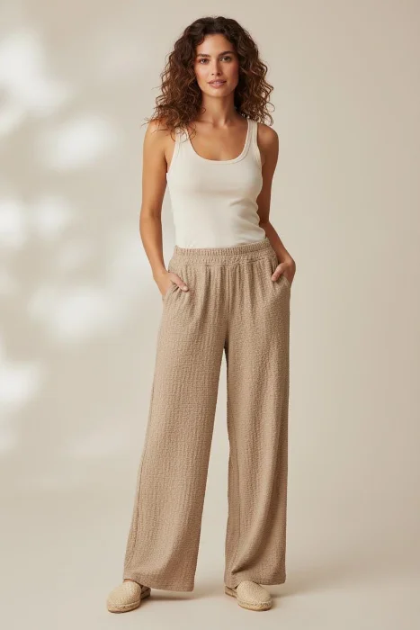 Palazzo Hawai Bruselas Talle Especial Mujer Verano Dama Pantalón Jogging Calza
