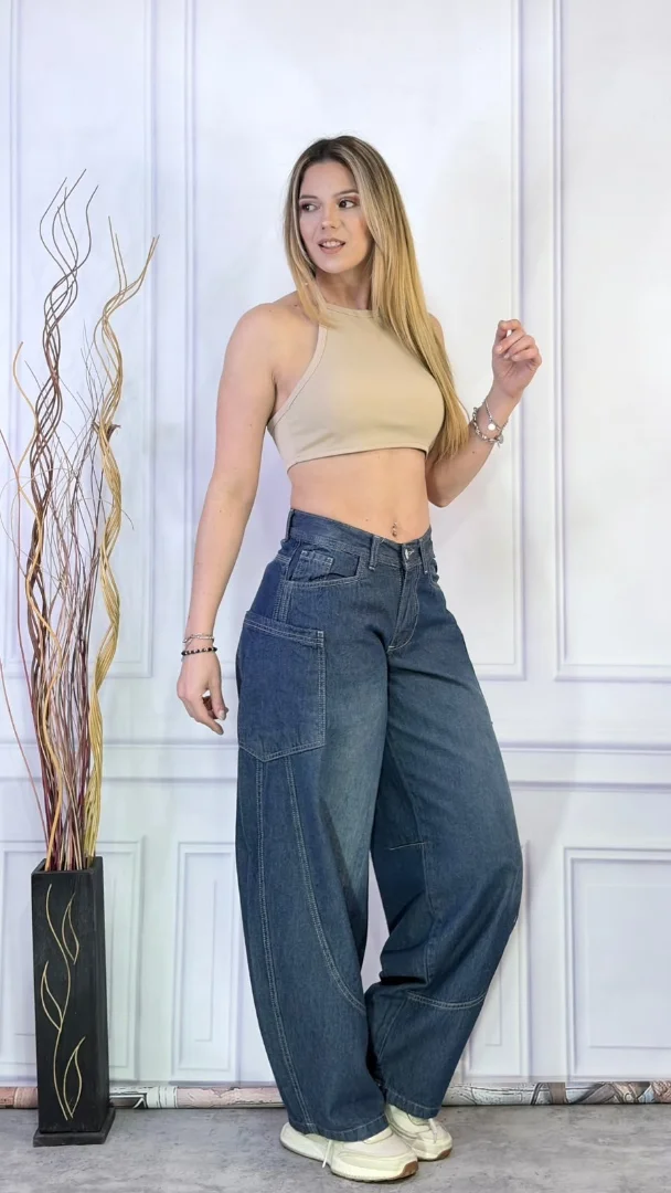 Jeans Baggy Glovo con Recorte - Imagen 2