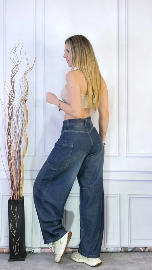 Jeans Baggy Glovo con Recorte - Imagen 3