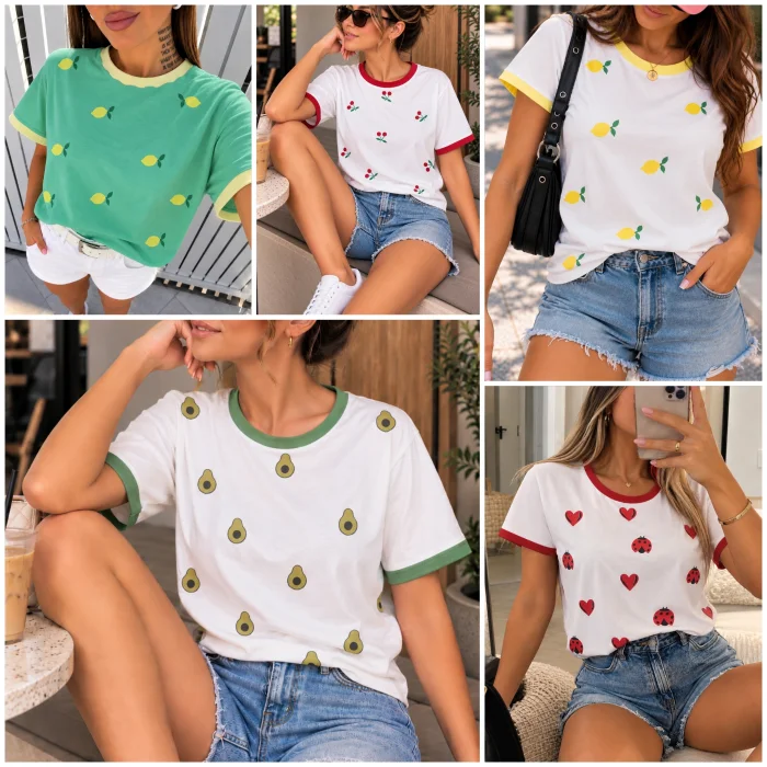 Remeras Algodón Comvinadas