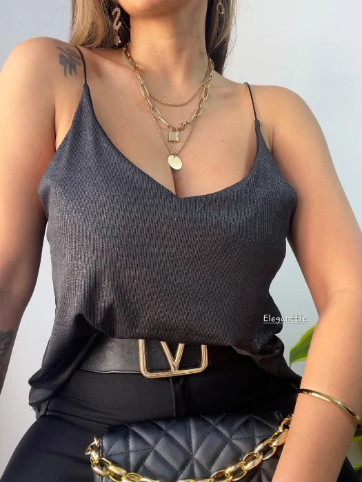 Musculosa Bretel Brillo