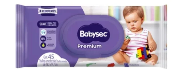 Toallita Babysec de 45 Unidades