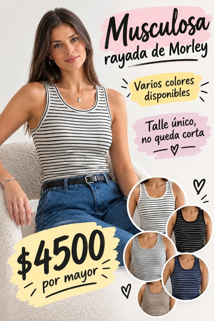 Musculosa Morley Rayada - Imagen 1