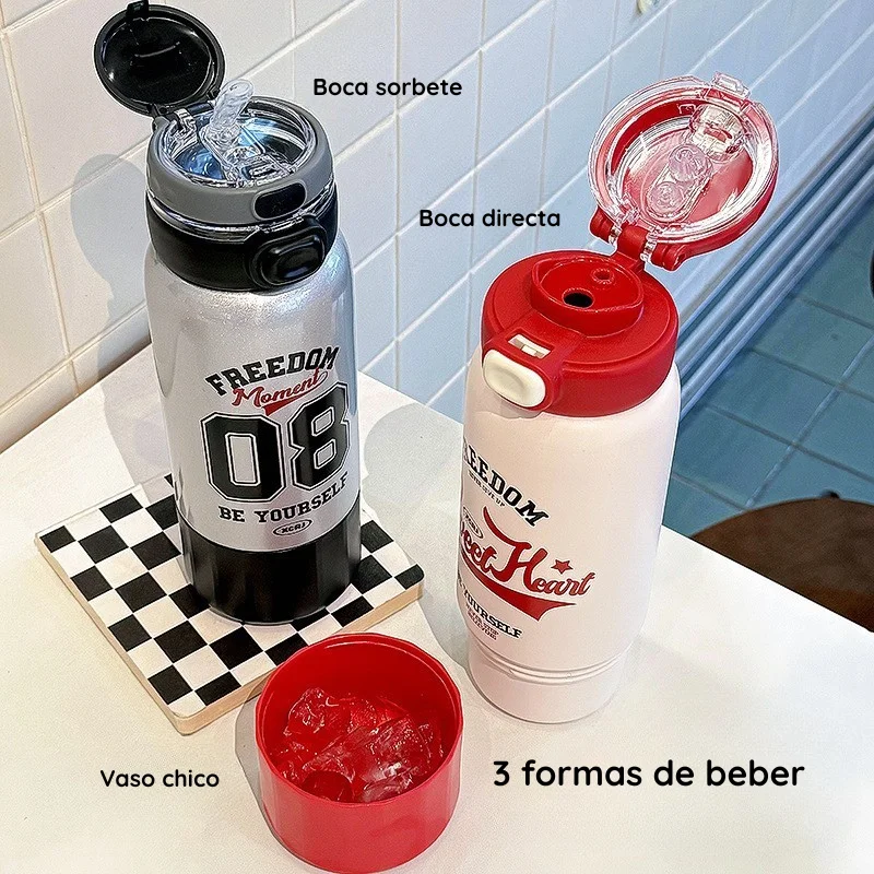 Botella Térmica - Acero Inoxidable 670 Ml - 3%20formas%20de%20beber.png