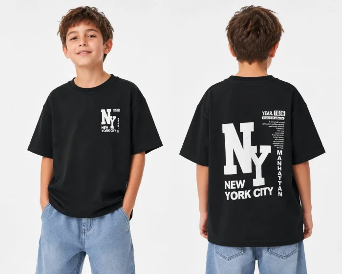Remera Oversize de Niño Jersey 24.1 Algodón Peinado