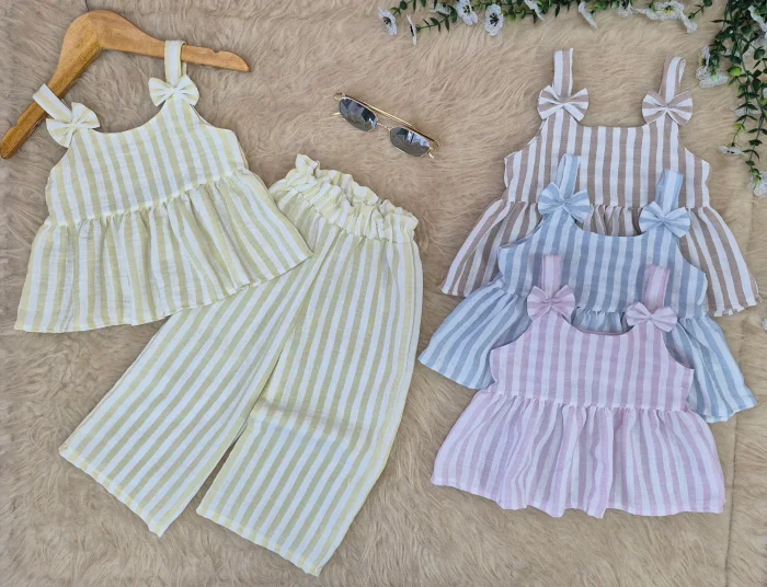 Conjunto Lucy Lino Polina Rallado