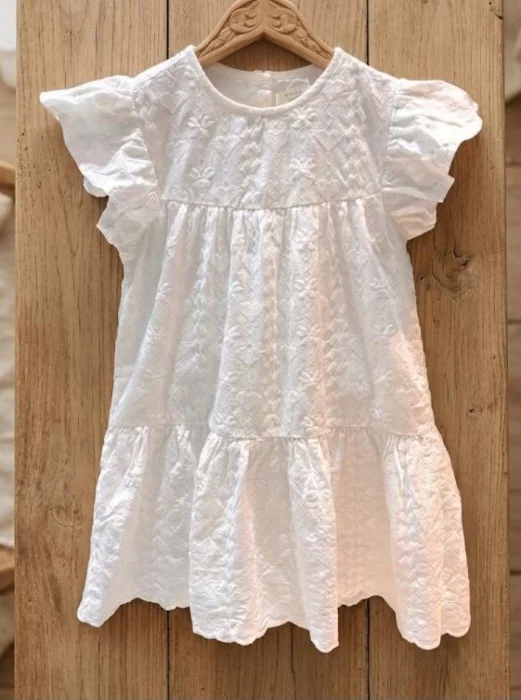 Vestido Broderi Nena 4a12 Importadas