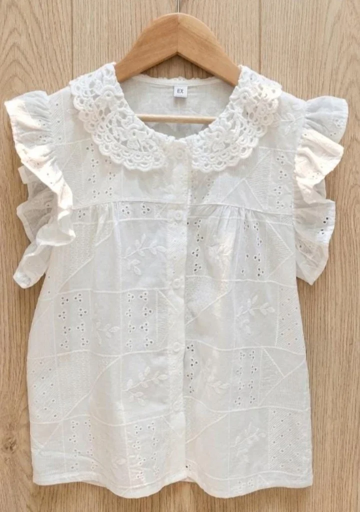 Camisa Broderi 4a12 Importadas Nena - Imagen 1