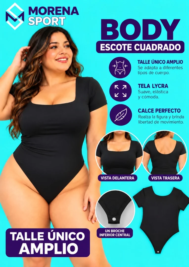 Body Escote Cuadrado Amplio - Imagen 1