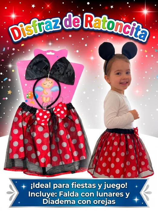 Disfraz de Ratoncita Tutú y Diadema, Halloween