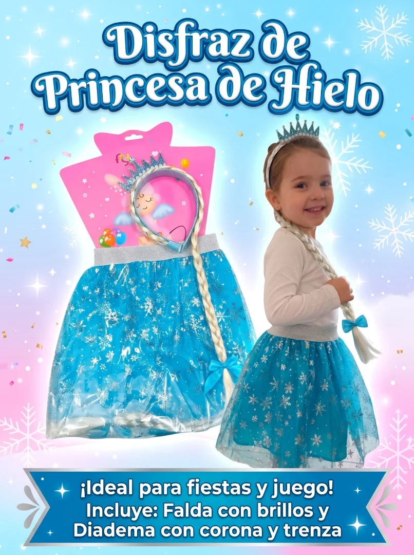 Disfraz Princesa de Hielo, Tutú y Diadema - Imagen 1