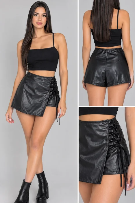 Short Pollera Engomado Mujer